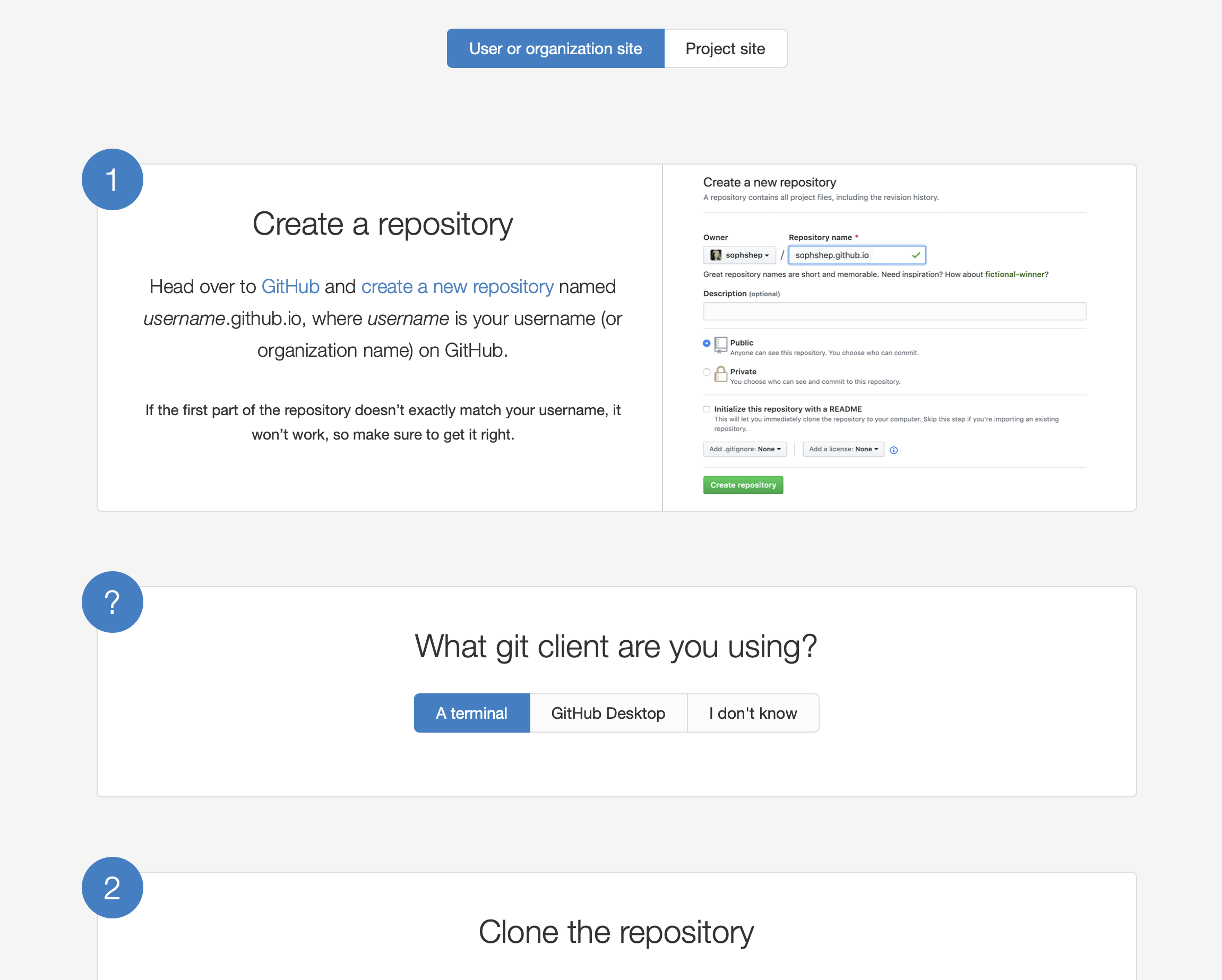 GitHub Page example